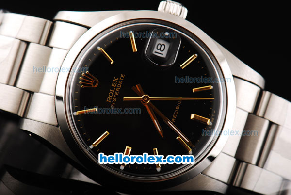 Rolex Milgauss Precision Automatic Movement Silver Case with Rose Gold Stick Markers-Black Dial and SS Strap - Click Image to Close